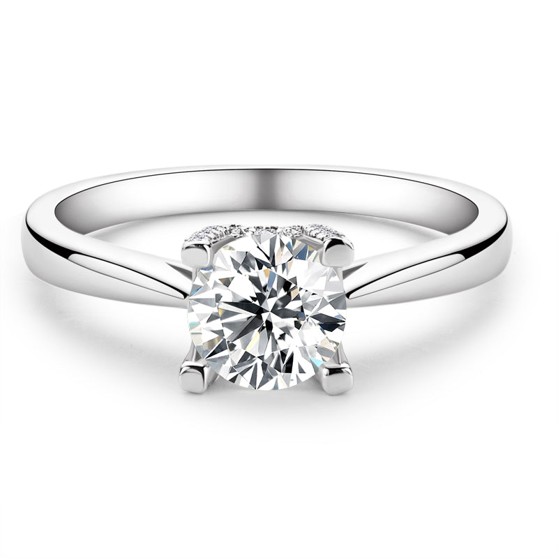 925 Sterling Silver  Classic Round Cut CZ Ring