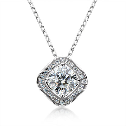 925 Sterling Silver Classic Brilliant Round CZ Pendant Necklace