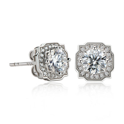 925 Sterling Silver Classic Round Cut Stud Earrings