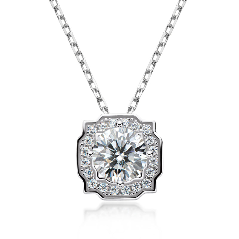 925 Sterling Silver Classic Brilliant Round CZ Pendant Necklace