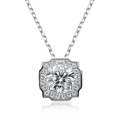 925 Sterling Silver Classic Brilliant Round CZ Pendant Necklace