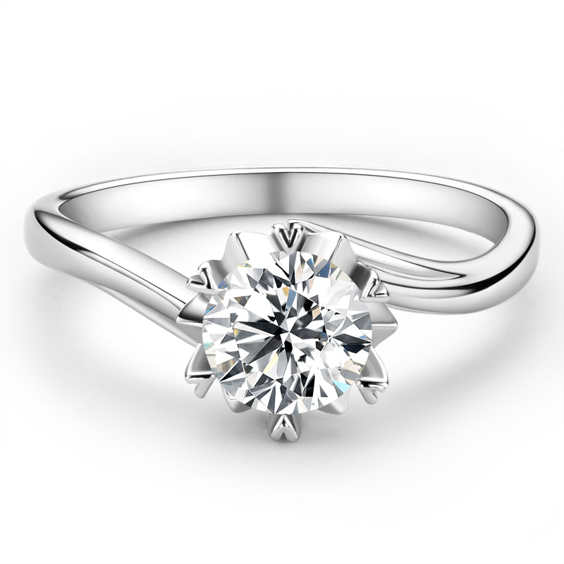 925 Sterling Silver Classic Round Cut CZ Solitaire Ring