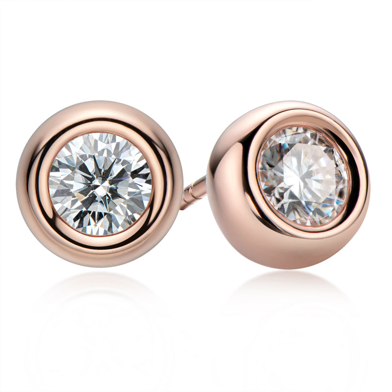 925 Sterling Silver Classic Round Cut Stud Earrings