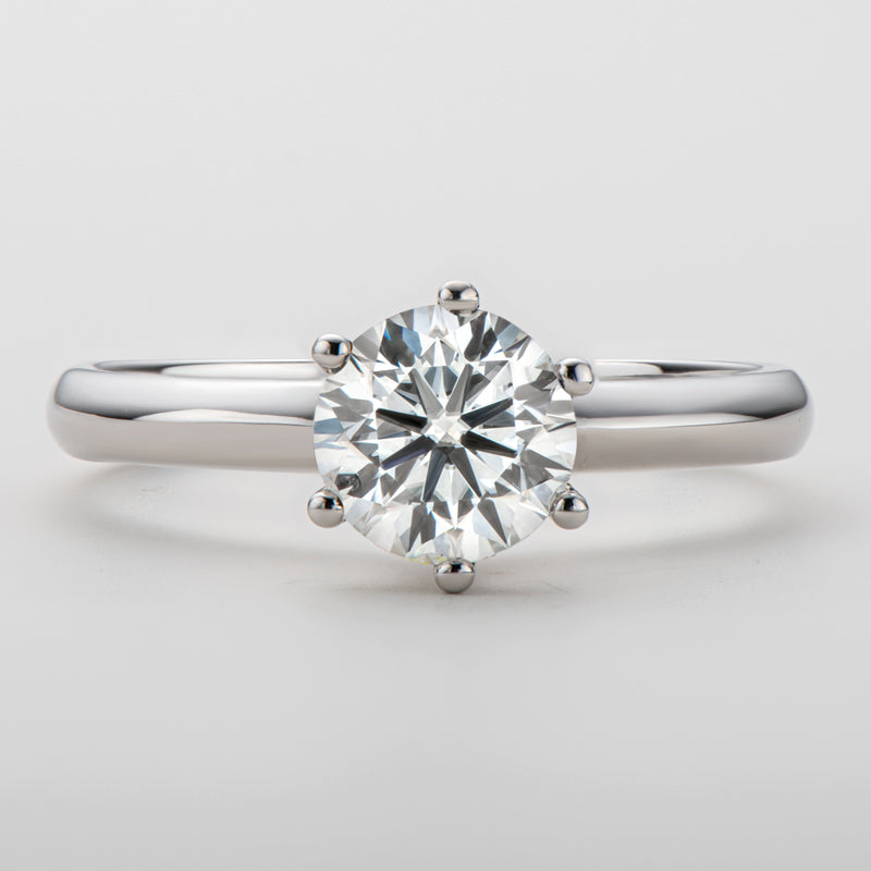 925 Sterling Silver Classic Round Cut CZ Fashion Solitaire Ring