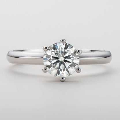 925 Sterling Silver Classic Round Cut CZ Fashion Solitaire Ring