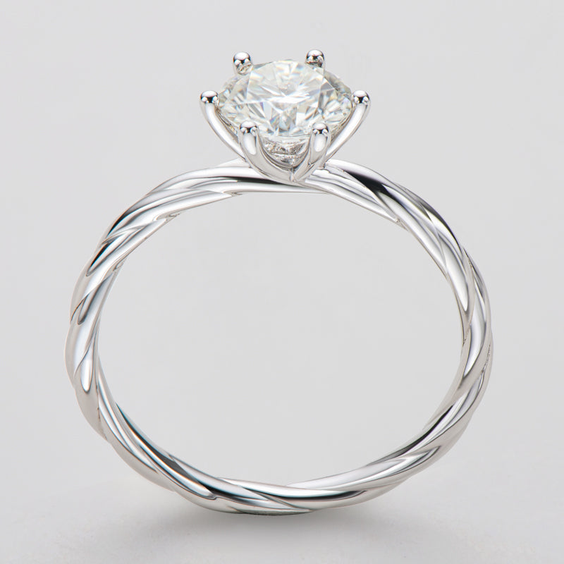 925 Sterling Silver Classic Round Cut Solitaire CZ Diamond Ring