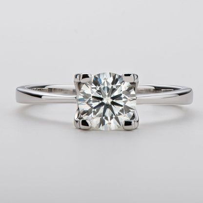 925 Sterling Silver Classic Round Cut CZ Solitaire Ring