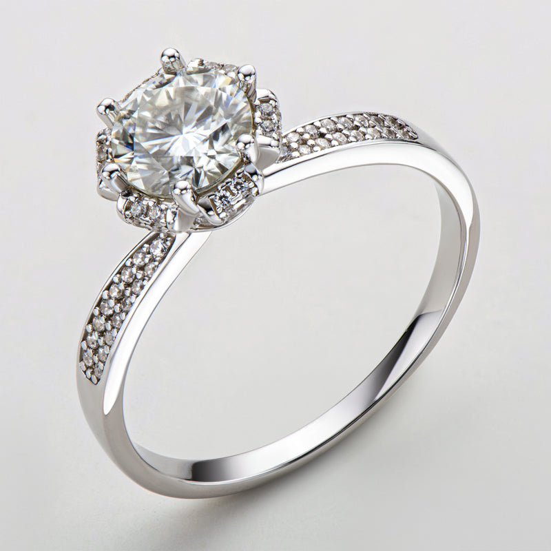 925 Silver Sterling Classic Round Cut CZ Ring