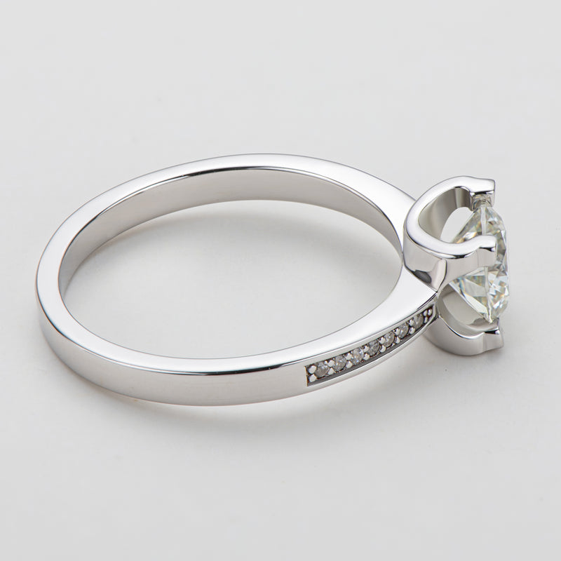 925 Silver Sterling Classic Round Cut CZ Pave Ring