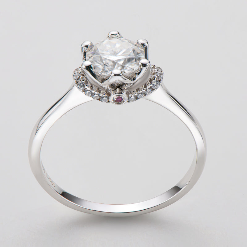 925 Sterling Silver  Classic Round Cut CZ Love Solitaire Ring