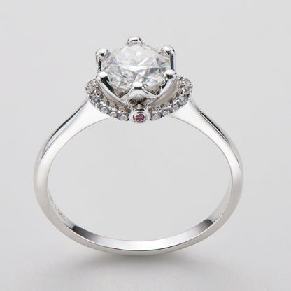 925 Sterling Silver Classic Round Cut Multi Stone CZ  Ring