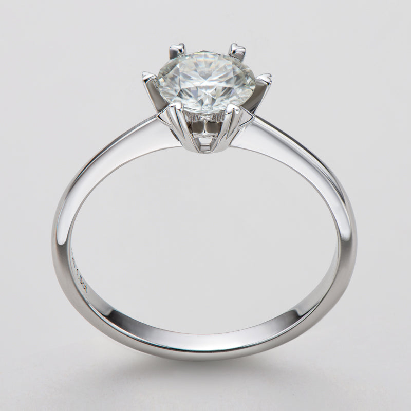 925 Sterling Silver Classic Round Cut CZ Solitaire Ring