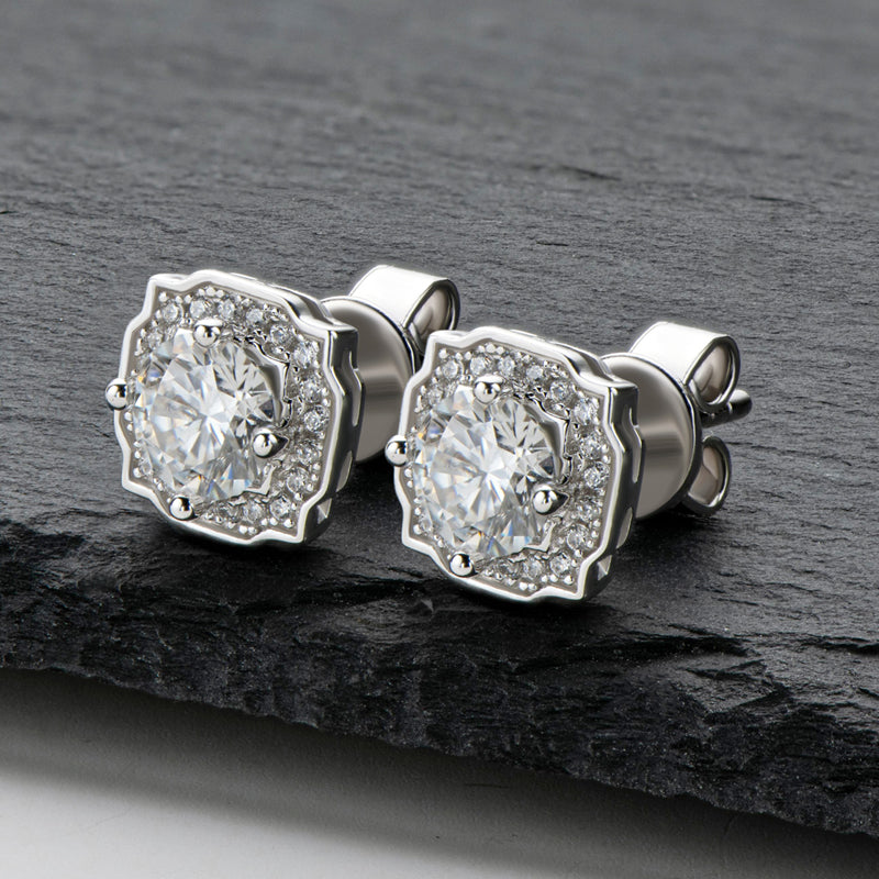 925 Sterling Silver Classic Round Cut Stud Earrings