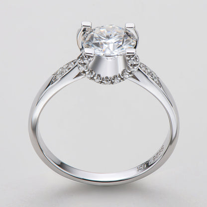 925 Sterling Silver Classic Round Cut Multi Stone CZ  Ring