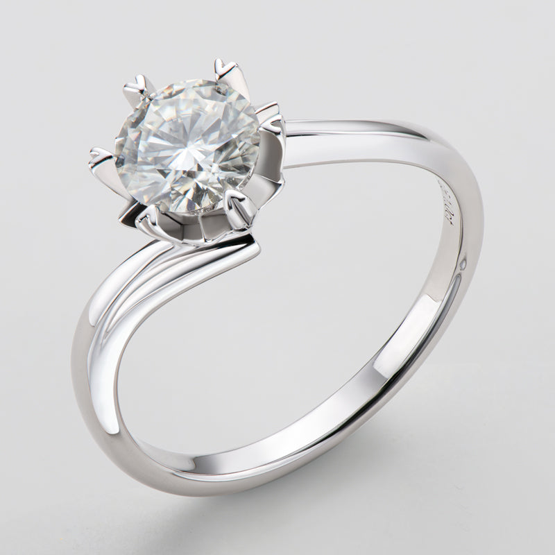 925 Sterling Silver Classic Round Cut CZ Solitaire Ring