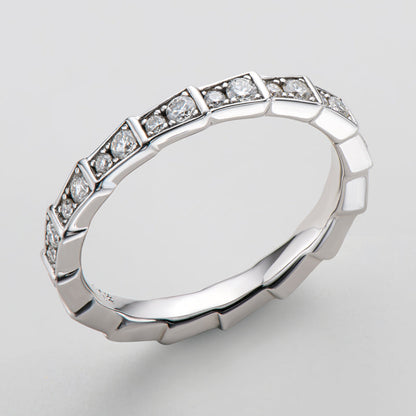 925 Sterling Silver Round Cut CZ  Eternity Wedding Band