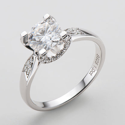 925 Sterling Silver Classic Round Cut Multi Stone CZ  Ring