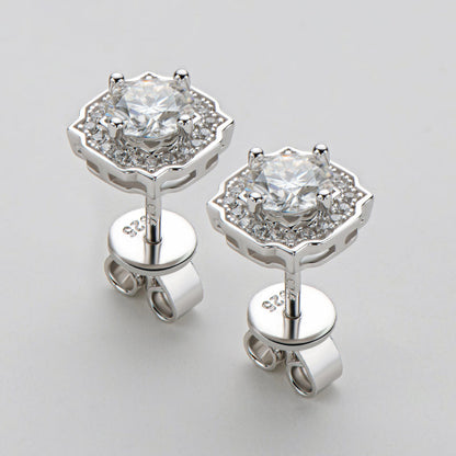 925 Sterling Silver Classic Round Cut Stud Earrings