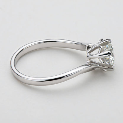 925 Sterling Silver Classic Round Cut CZ Solitaire Ring