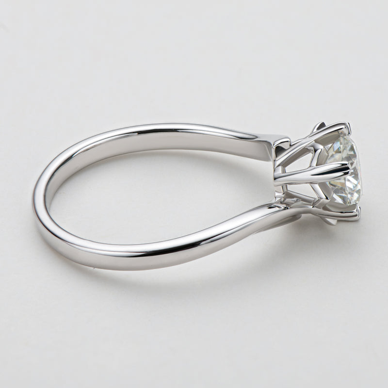 925 Sterling Silver Classic Round Cut CZ Solitaire Ring