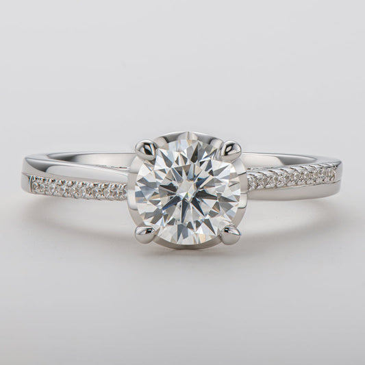 925 Sterling Silver Classic Round Cut CZ Ring