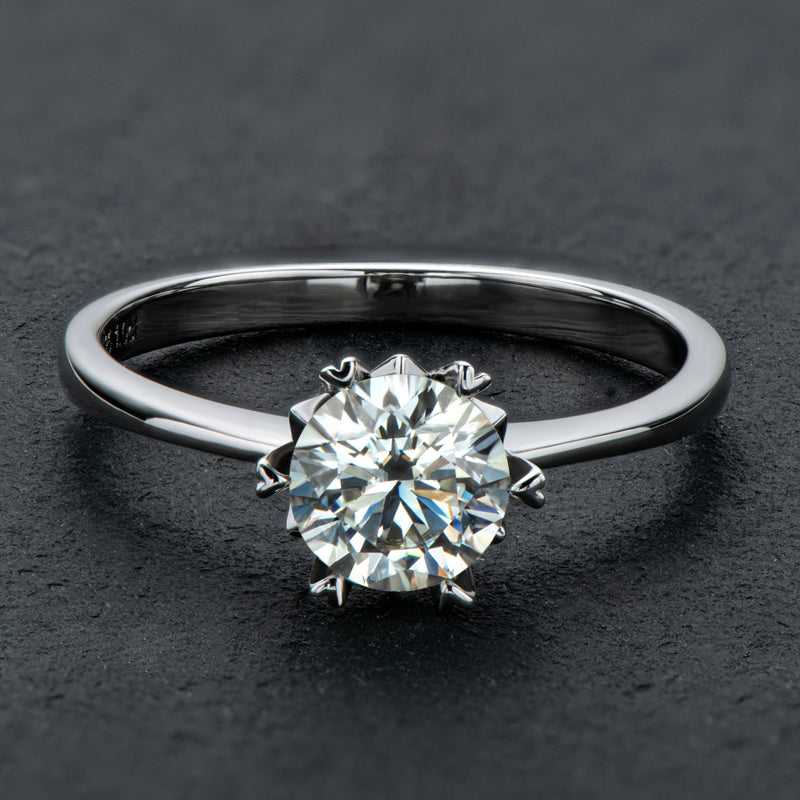 925 Sterling Silver Classic Round Cut CZ Solitaire Ring