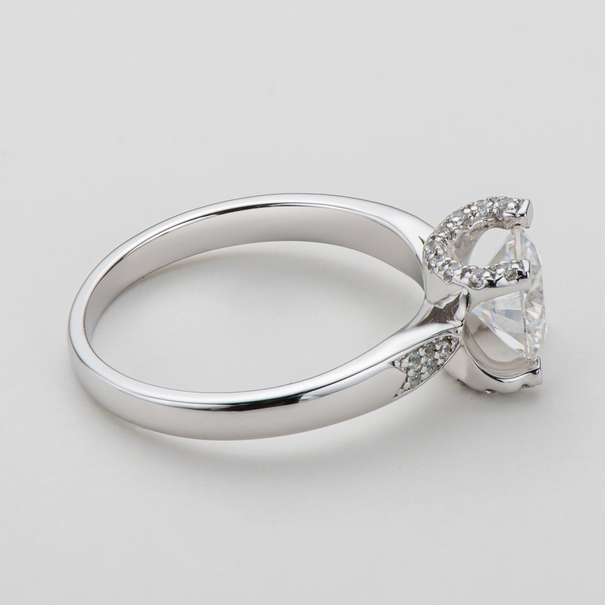 925 Sterling Silver Classic Round Cut Multi Stone CZ  Ring