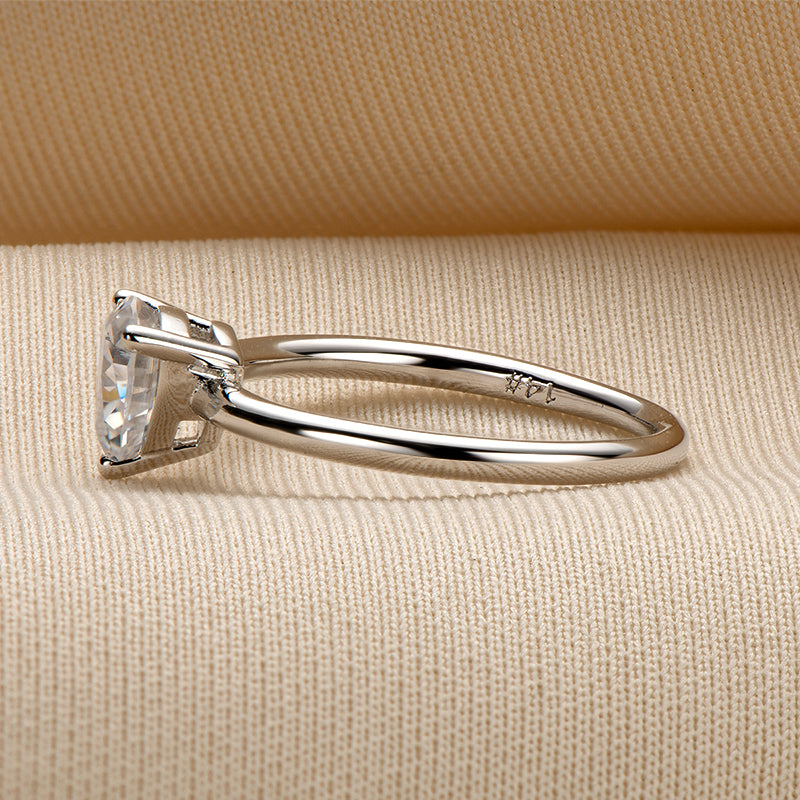 925 Sterling Silver Trillion Cut CZ Solitaire Ring