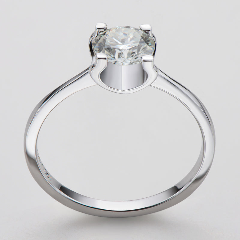 925 Sterling Silver Classic Round Cut CZ Solitaire Ring