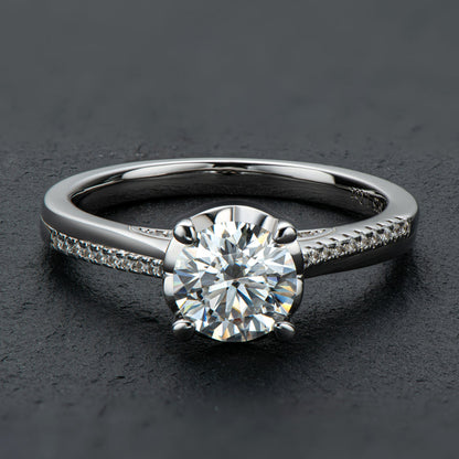 925 Sterling Silver Classic Round Cut CZ Ring