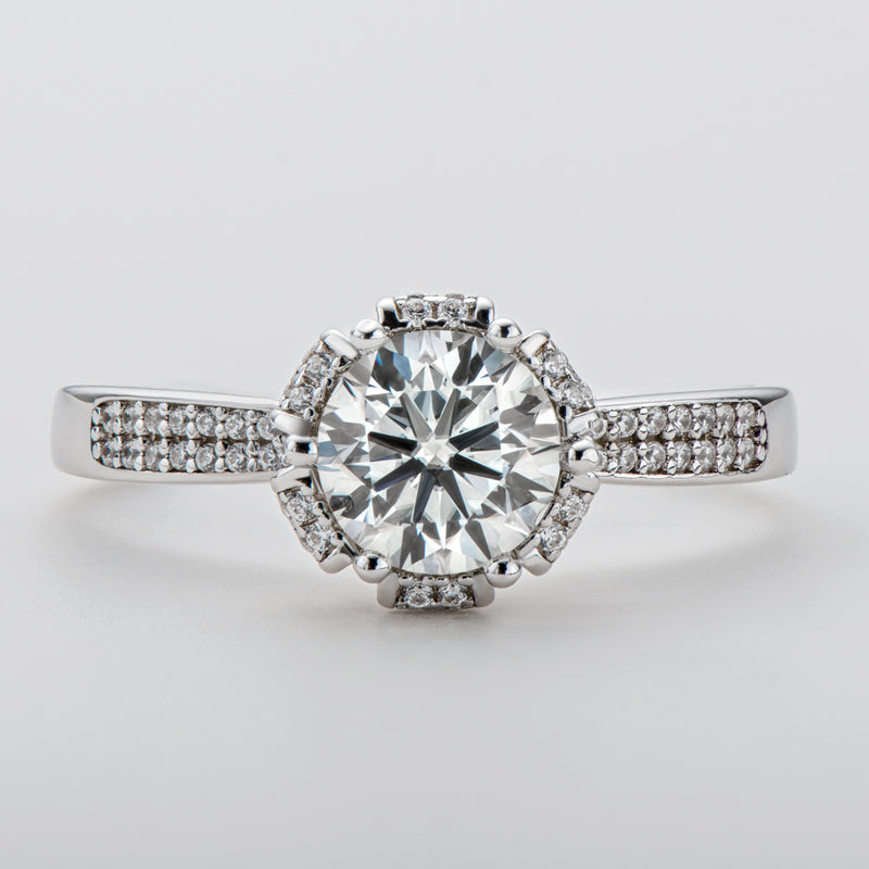 925 Silver Sterling Classic Round Cut CZ Ring