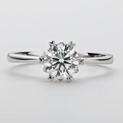 925 Sterling Silver Classic Round Cut CZ Solitaire Ring