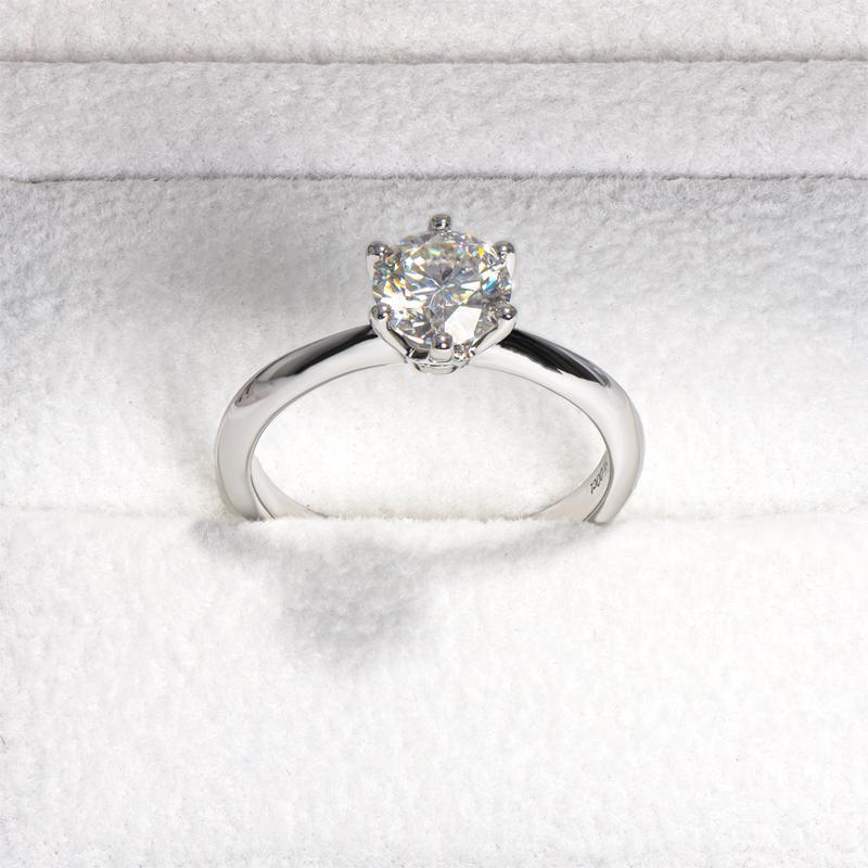 925 Sterling Silver Classic Round Brilliant Cut CZ Solitaire Ring