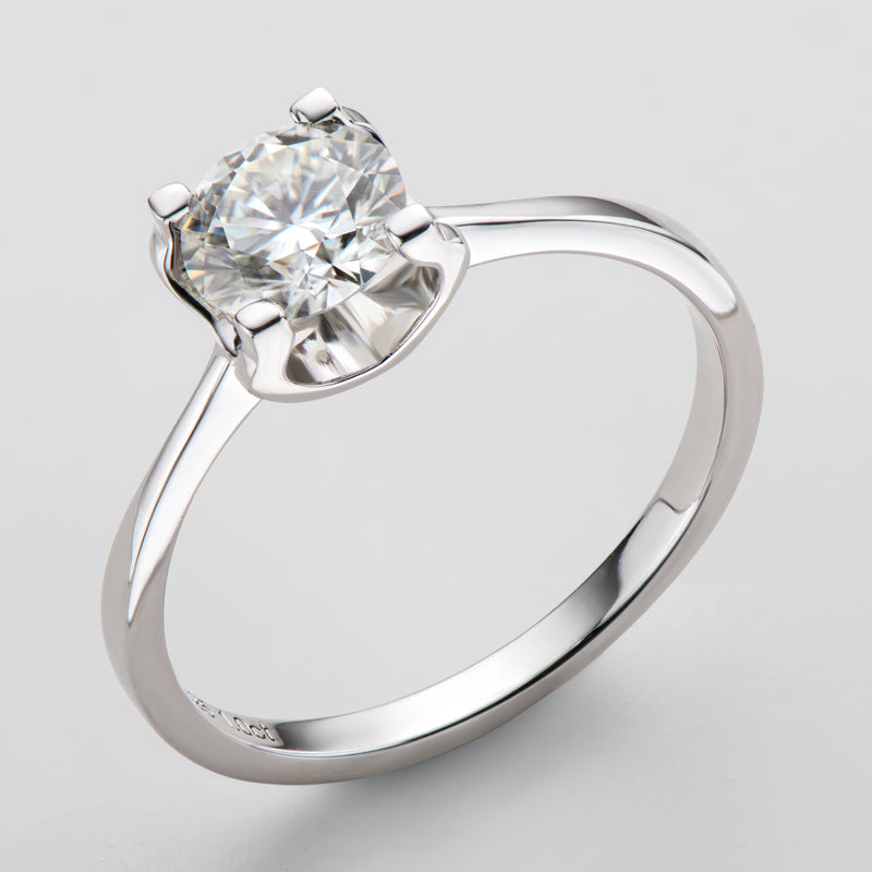 925 Sterling Silver Classic Round Cut CZ Solitaire Ring