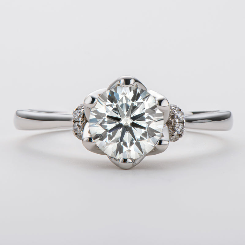 925 Sterling Silver  Classic Round Cut CZ Love Solitaire Ring