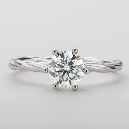 925 Sterling Silver Classic Round Cut Solitaire CZ Diamond Ring