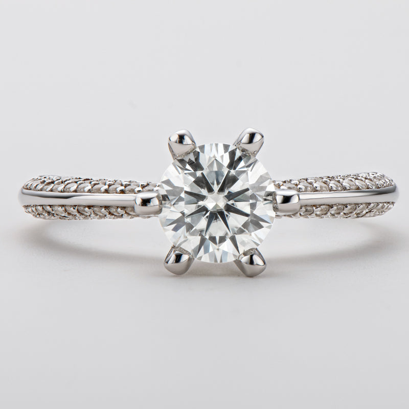 925 Sterling Silver Classic Six Prong Round Cut CZ Ring