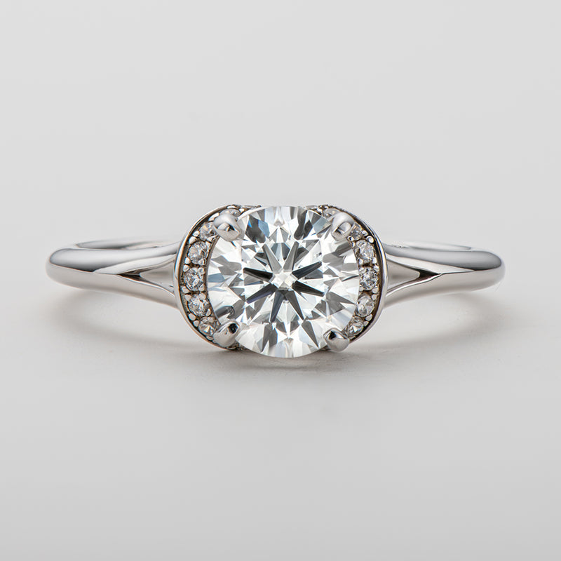 925 Sterling Silver Classic Round Cut Cluster CZ Ring