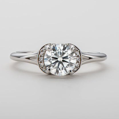 925 Sterling Silver Classic Round Cut Cluster CZ Ring