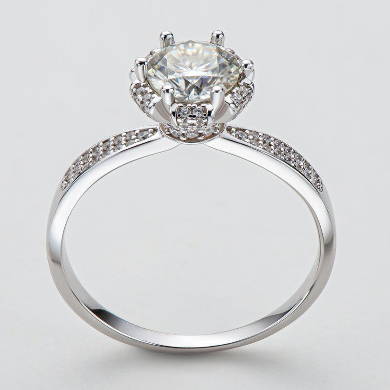 925 Silver Sterling Classic Round Cut CZ Ring