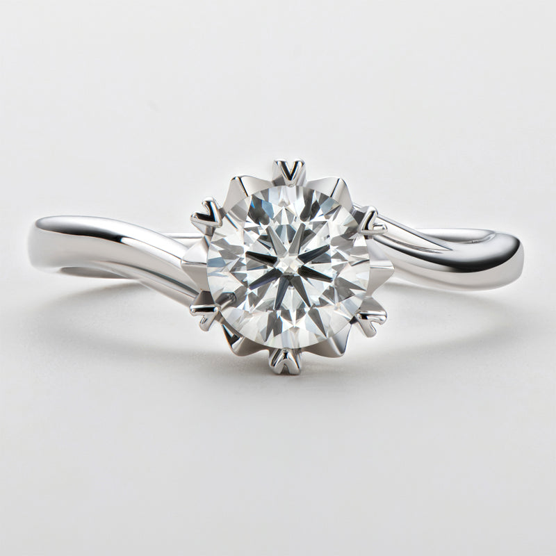 925 Sterling Silver Classic Round Cut CZ Solitaire Ring