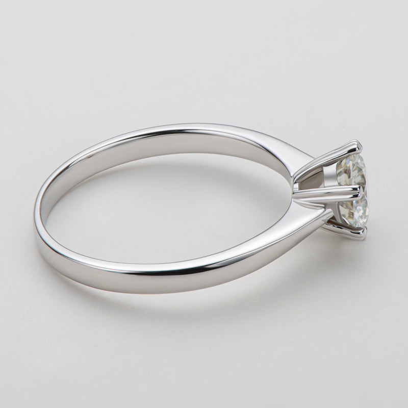 925 Sterling Silver Classic Round Cut CZ Six Prong Solitaire Ring