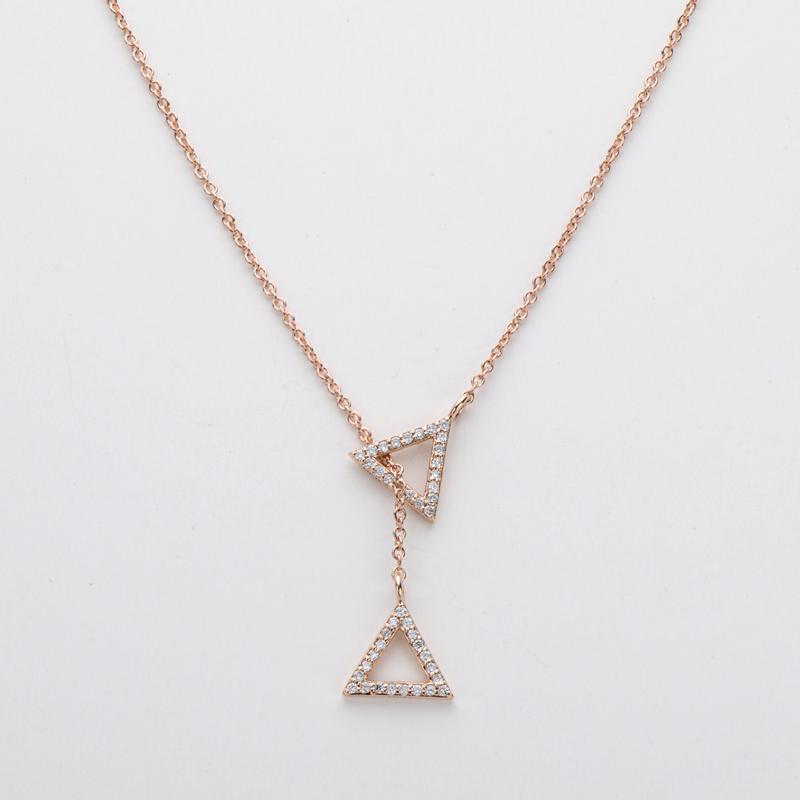 925 Sterling Silver Fashion Triangle Geometric Necklace