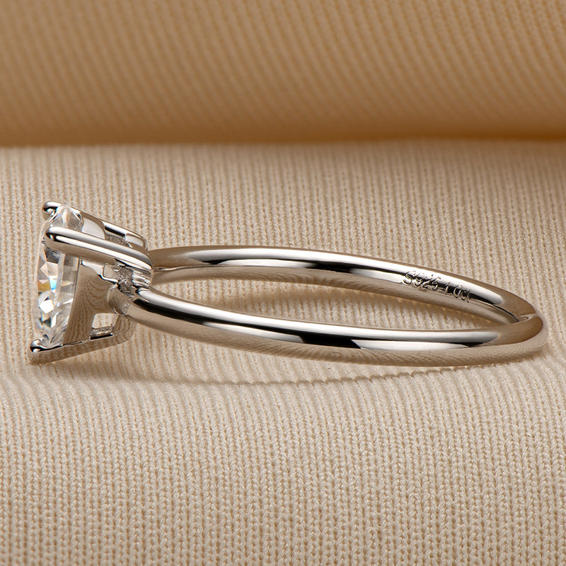 Moissanite Diamond Heart Shaped CZ Ring