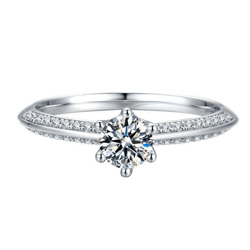 925 Sterling Silver Classic Round Cut CZ Ring