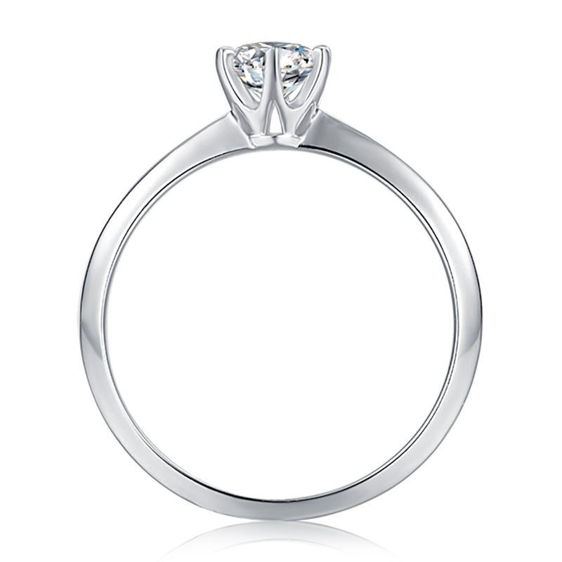 925 Sterling Silver Round Cut CZ Solitaire Ring