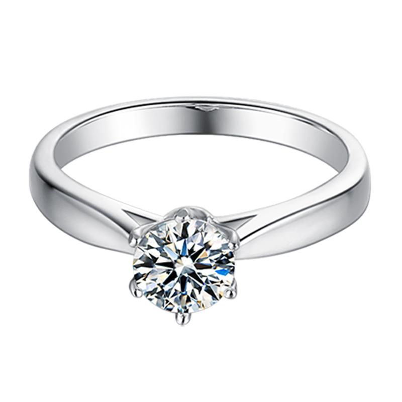 925 Sterling Silver Round Cut CZ Solitaire Ring