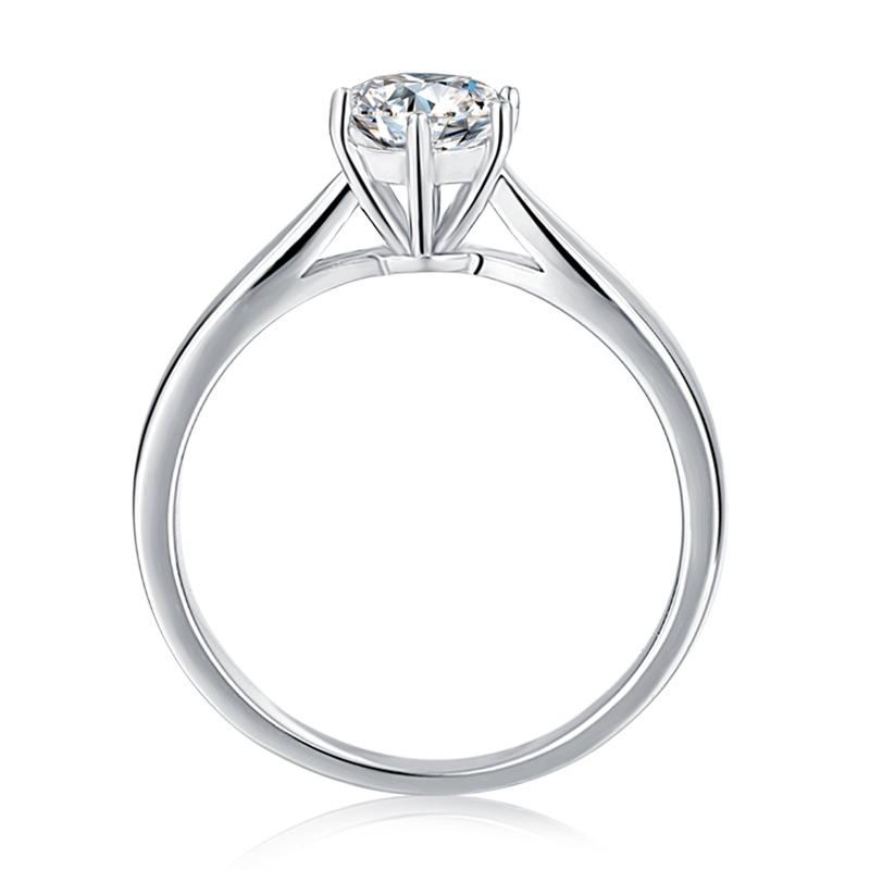 925 Sterling Silver Round Cut CZ Solitaire Ring