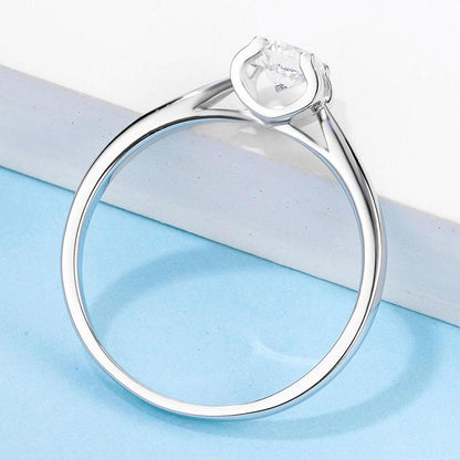 925 Sterling Silver Round Cut CZ Solitaire Ring