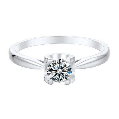 925 Sterling Silver Round Cut CZ Solitaire Ring